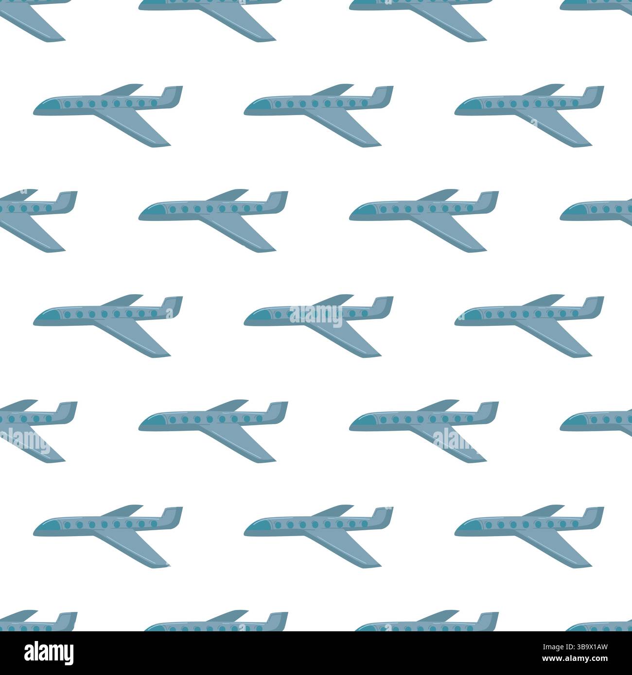 Blue Airplane Seamless White Background Stock Vector Image & Art - Alamy