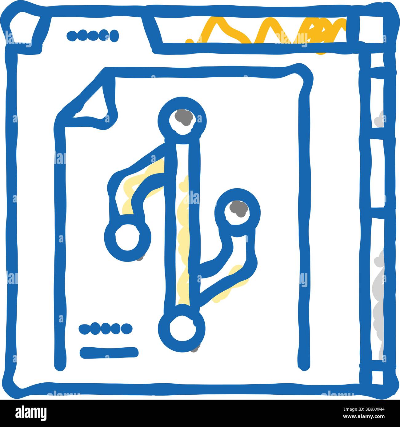 version control technical writer icon doodle illustration Stock Vector ...