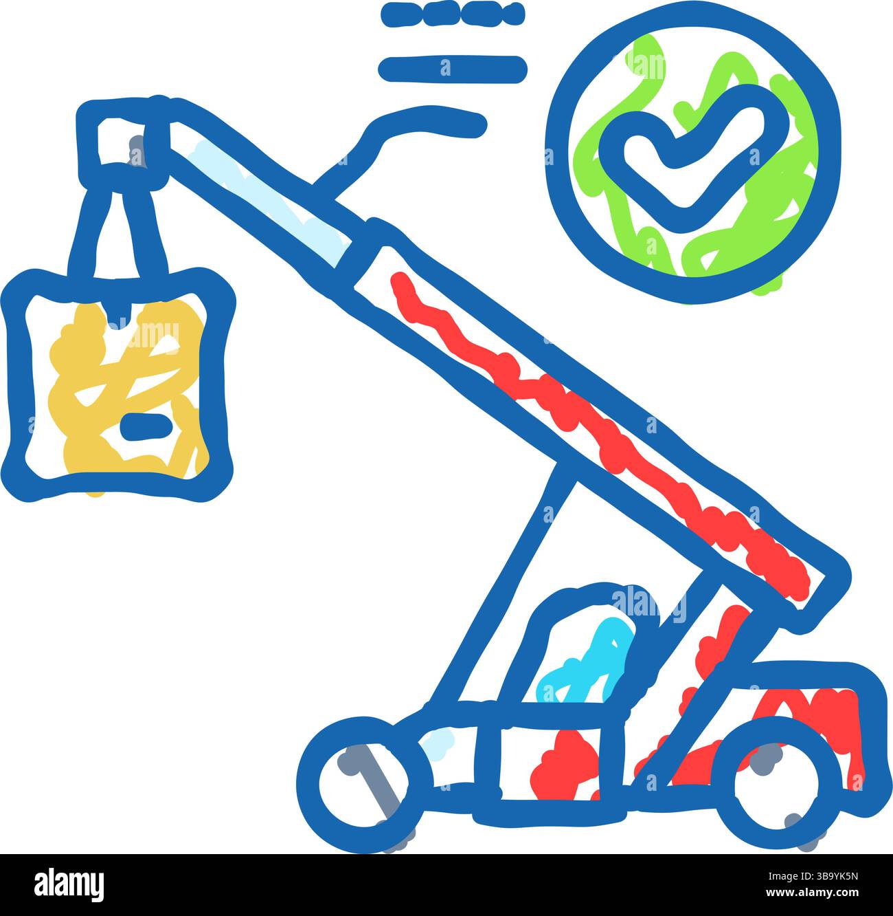 cargo handling logistic manager icon doodle illustration Stock Vector ...