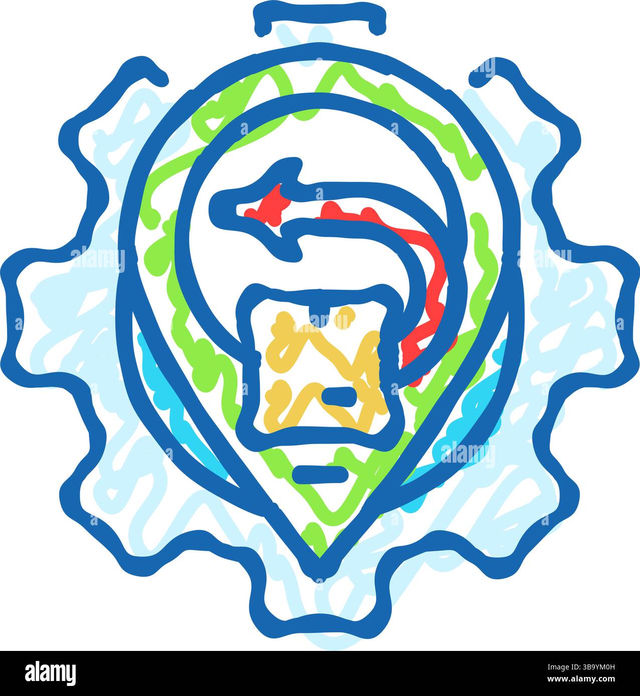 return logistics logistic manager icon doodle illustration Stock Vector ...