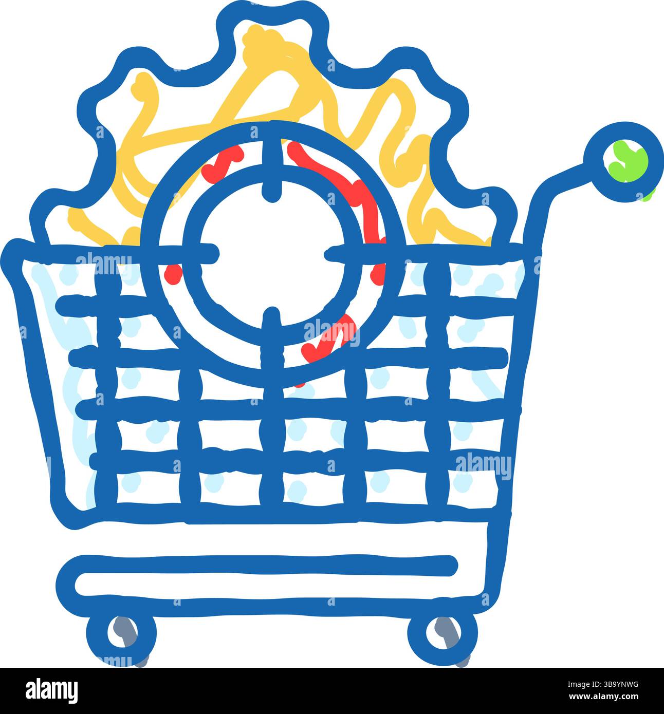 procurement strategy logistic manager icon doodle illustration Stock ...