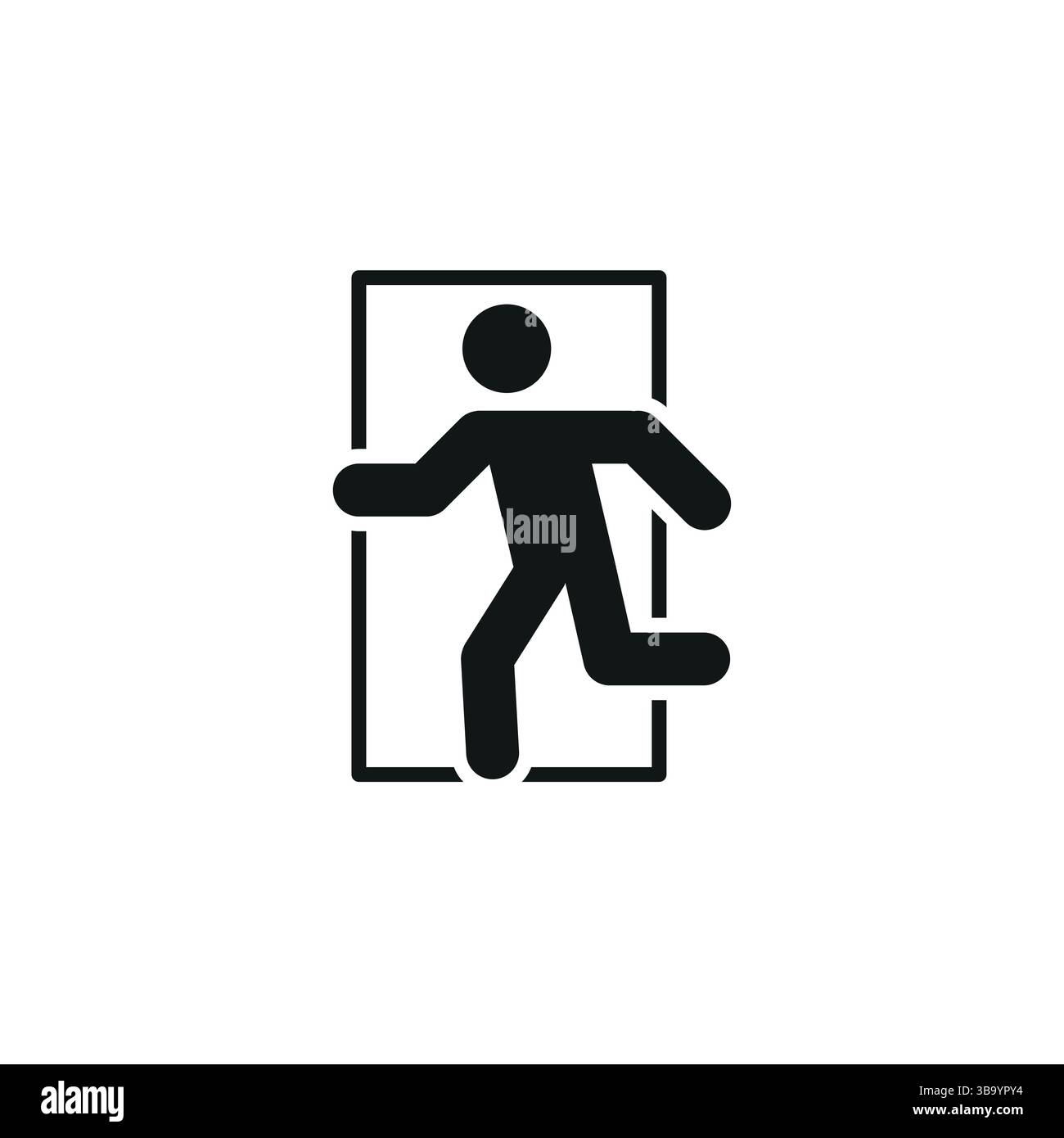 Running man fire exit Cut Out Stock Images & Pictures - Alamy