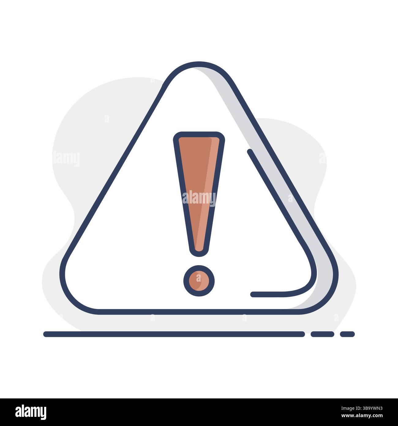 Attention sign with exclamation mark vector icon. Risk sign. Danger ...