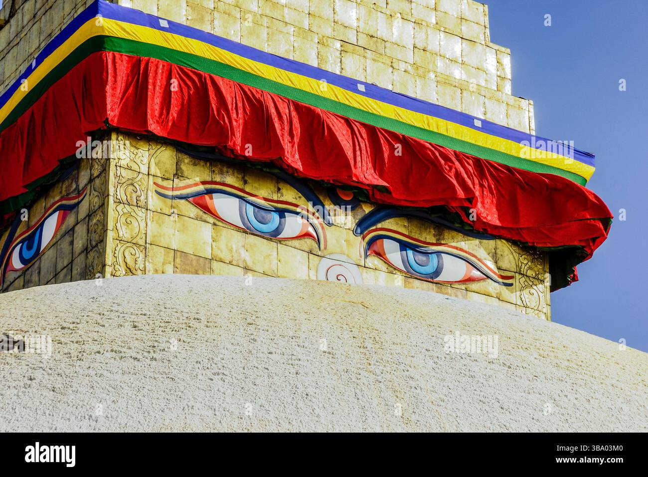 Boudhanath Buddhist Stupa (Devanagari), Kathmandu, Nepal, Asia. Stock Photo