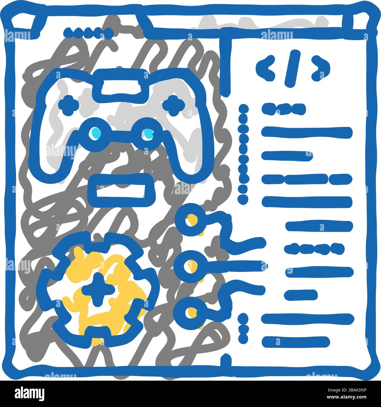 programming game development icon doodle illustration Stock Vector ...
