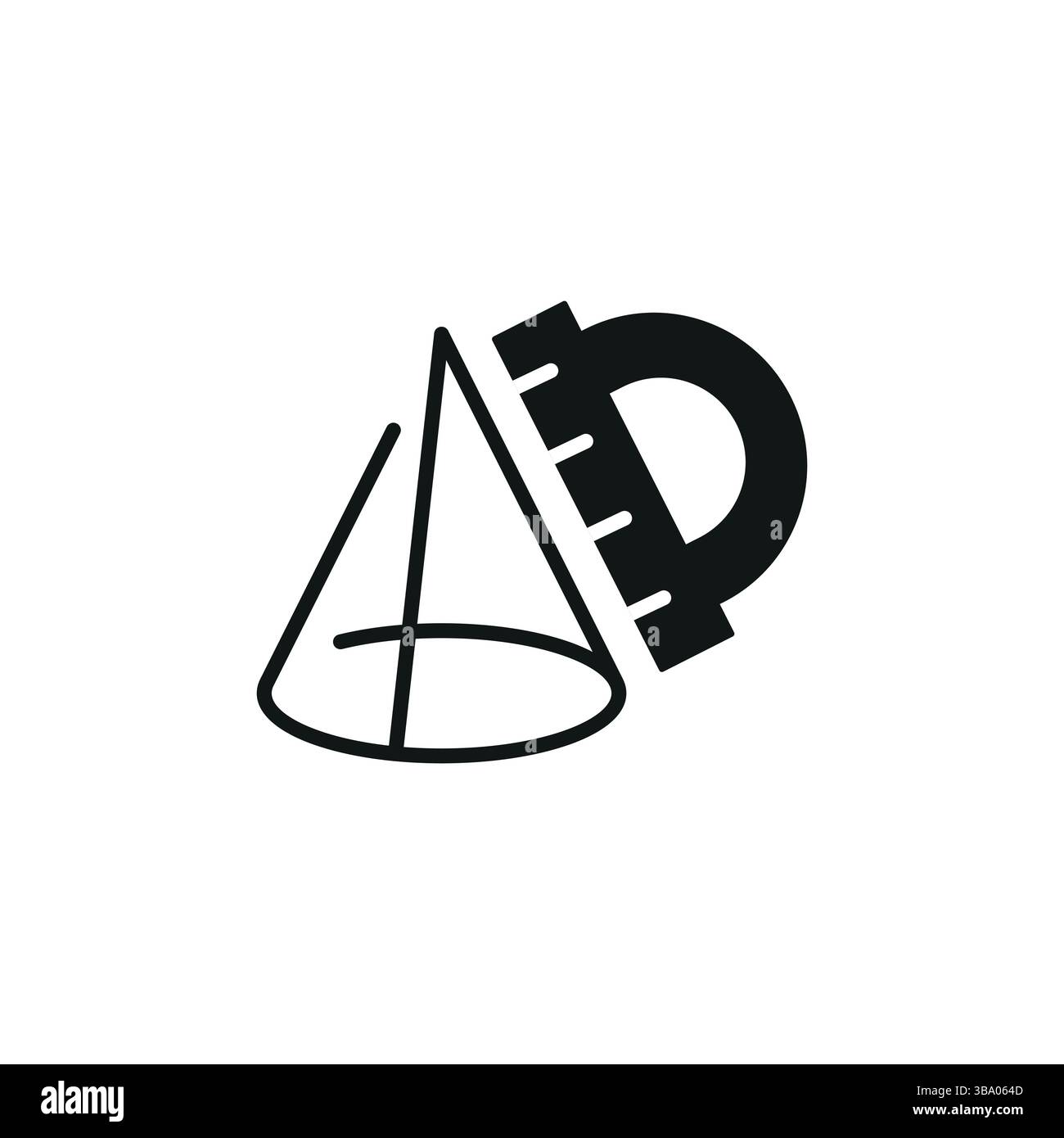 Geometry Protractor Icon Stock Vector Image & Art - Alamy