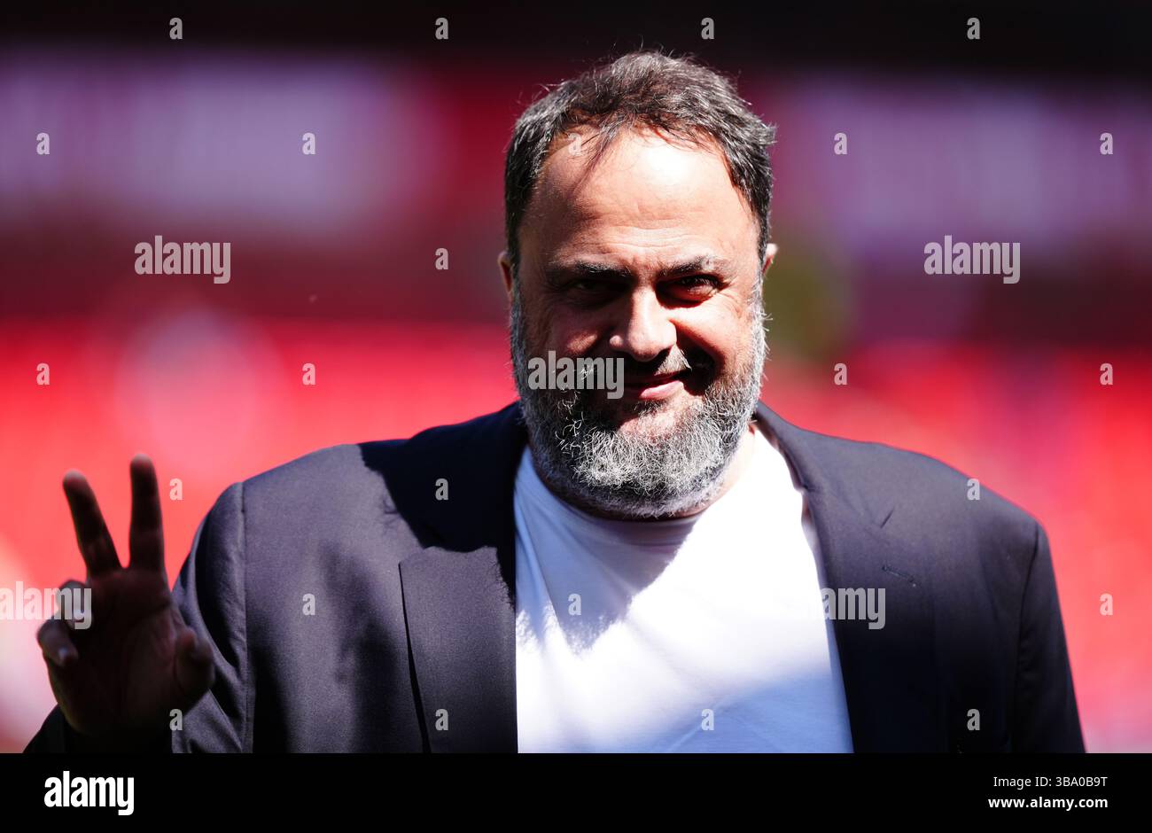 Nottingham Forest owner Evangelos Marinakis before the Premier League ...