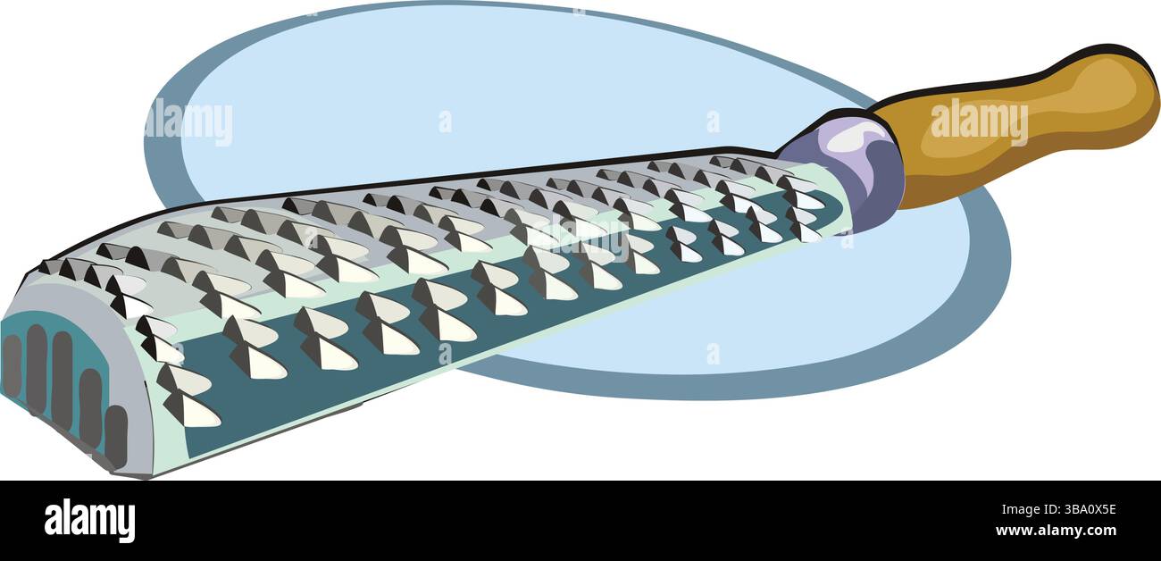 An abstract vector illustration shows a Wood Rasp Tool for carpentry ...