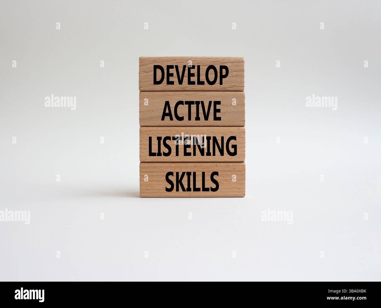 Listening skills symbol. Concept word Develop active listening skills ...