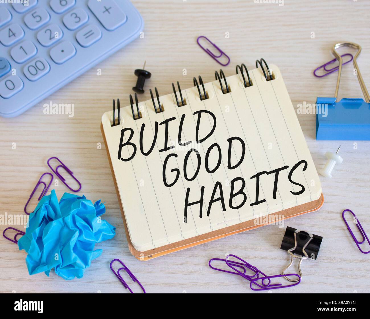 Build good habits symbol. Concept words Build good habits on white ...