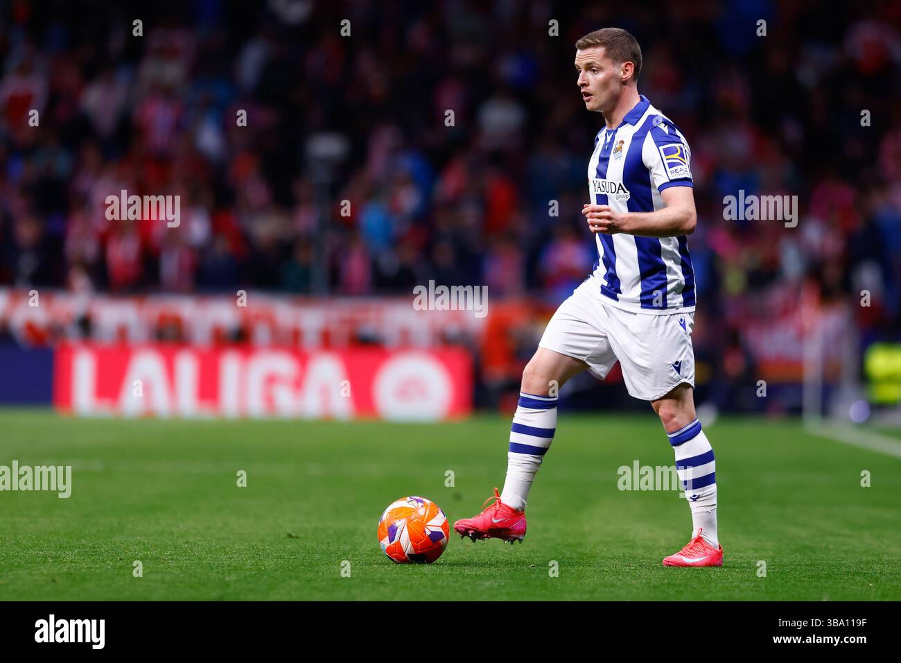 Sergio Gomez of Real Sociedad during the Spanish championship La Liga ...