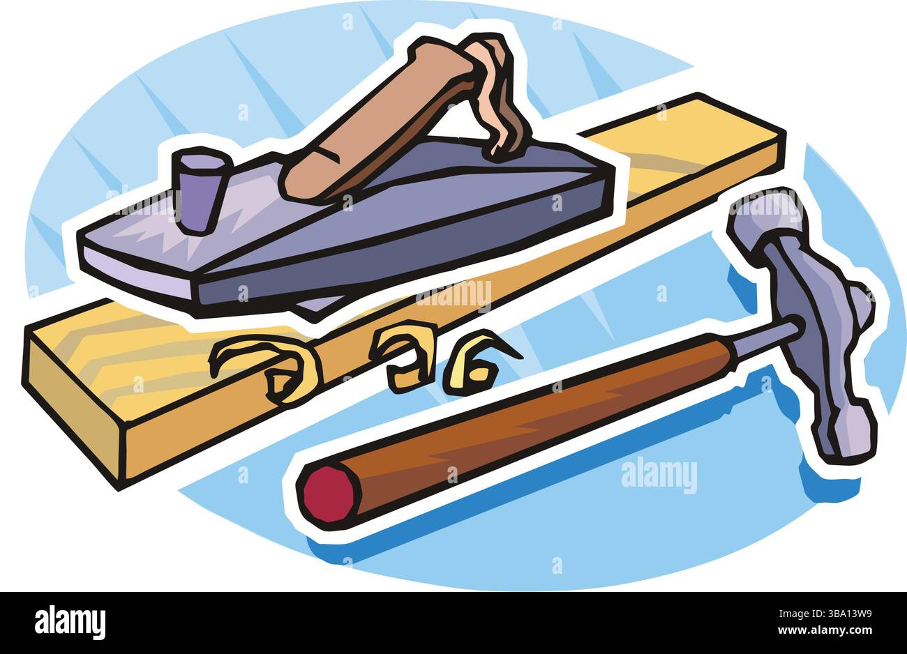 Wooden hand plane woodworking Stock Vector Images - Alamy