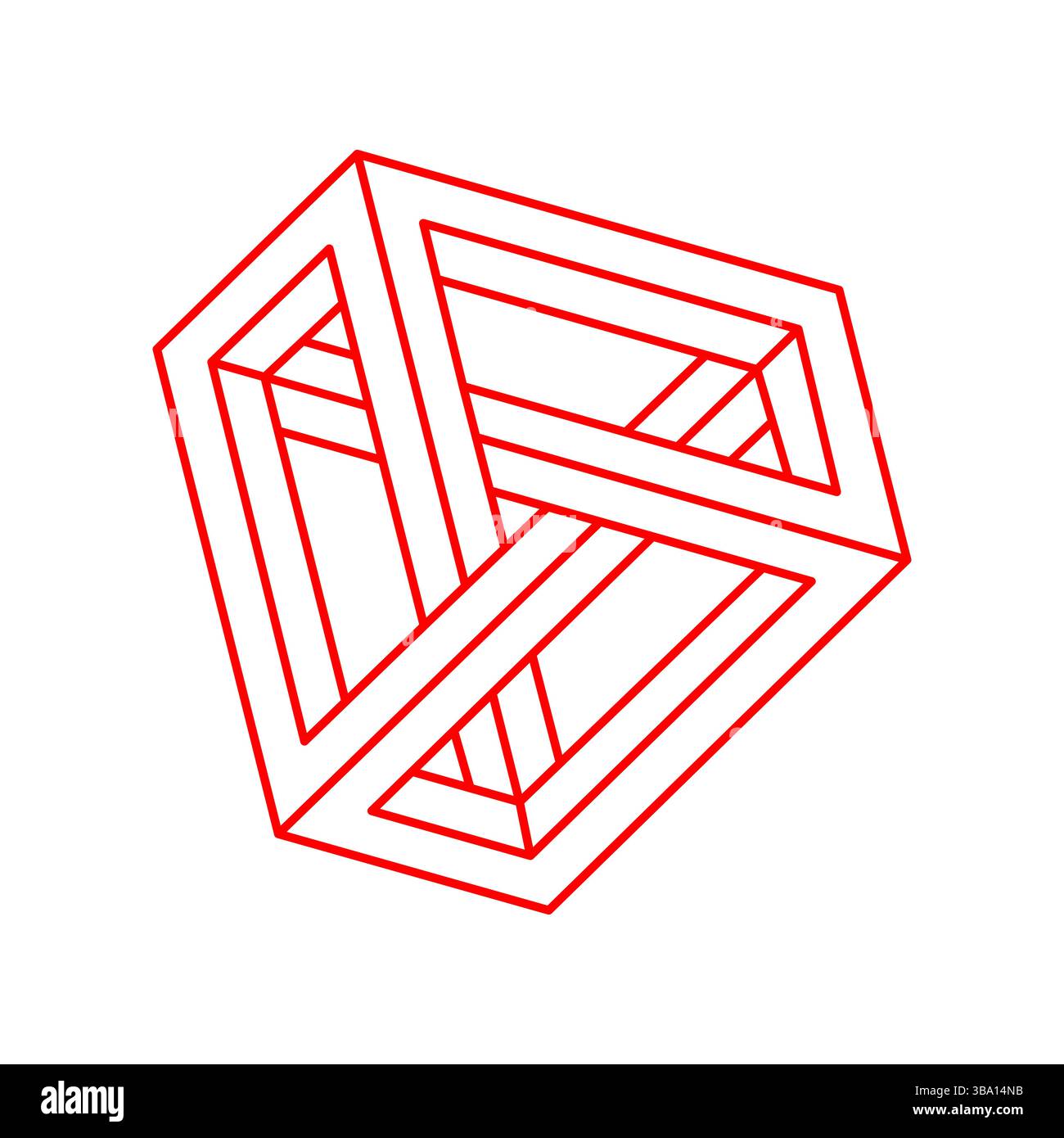 Impossible shapes. Logo. Sacred geometry. Optical illusion. Abstract ...