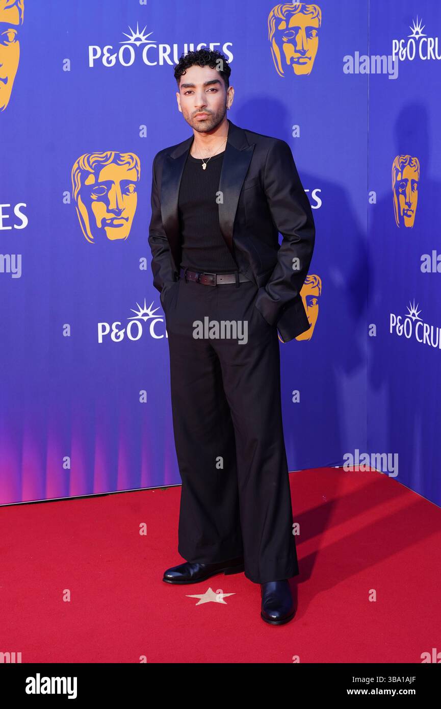 Po Rizwan Mawaan Rizwan attending the 2025 BAFTA Television Awards with P&O ...