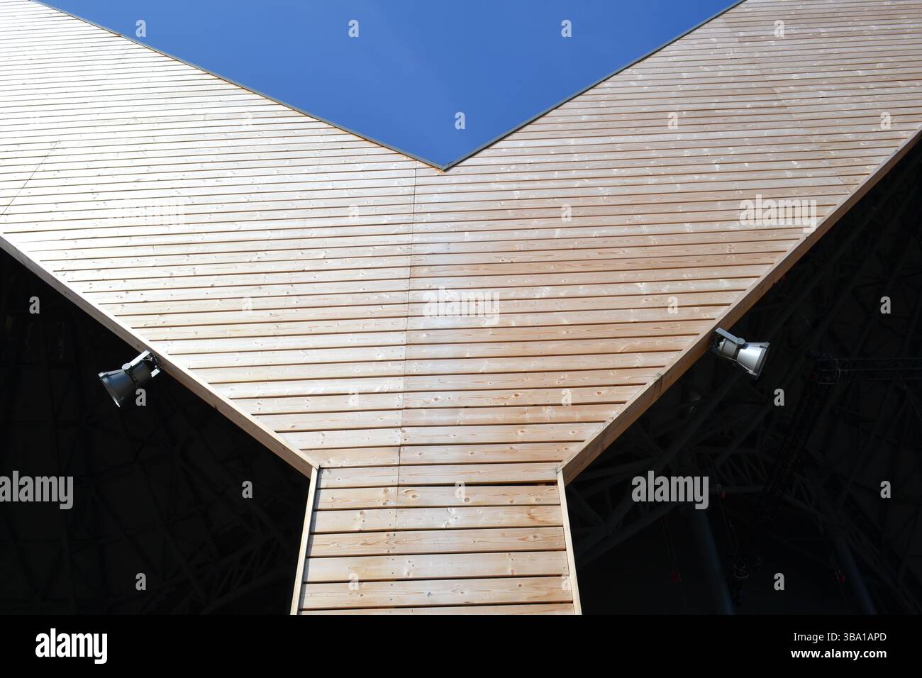Pattern In Installations Beautiful geometric pattern architecture of the cone shaped Media ...