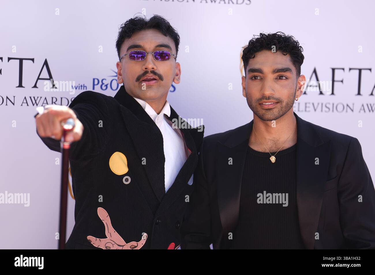 Po Rizwan Nabhaan Rizwan and Mawaan Rizwan attending the 2025 BAFTA Television ...