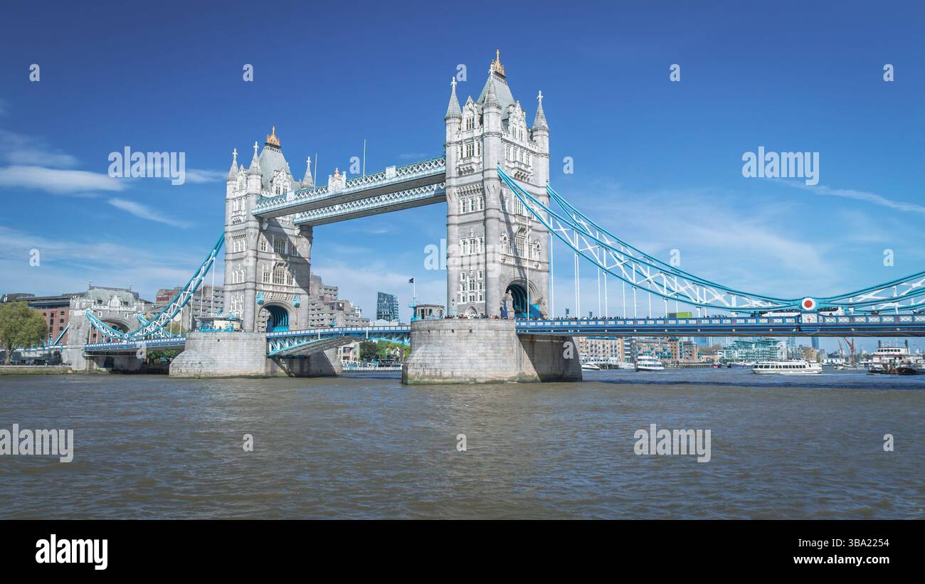 Tower Bridge, London, UK in sunny day Stock Photo