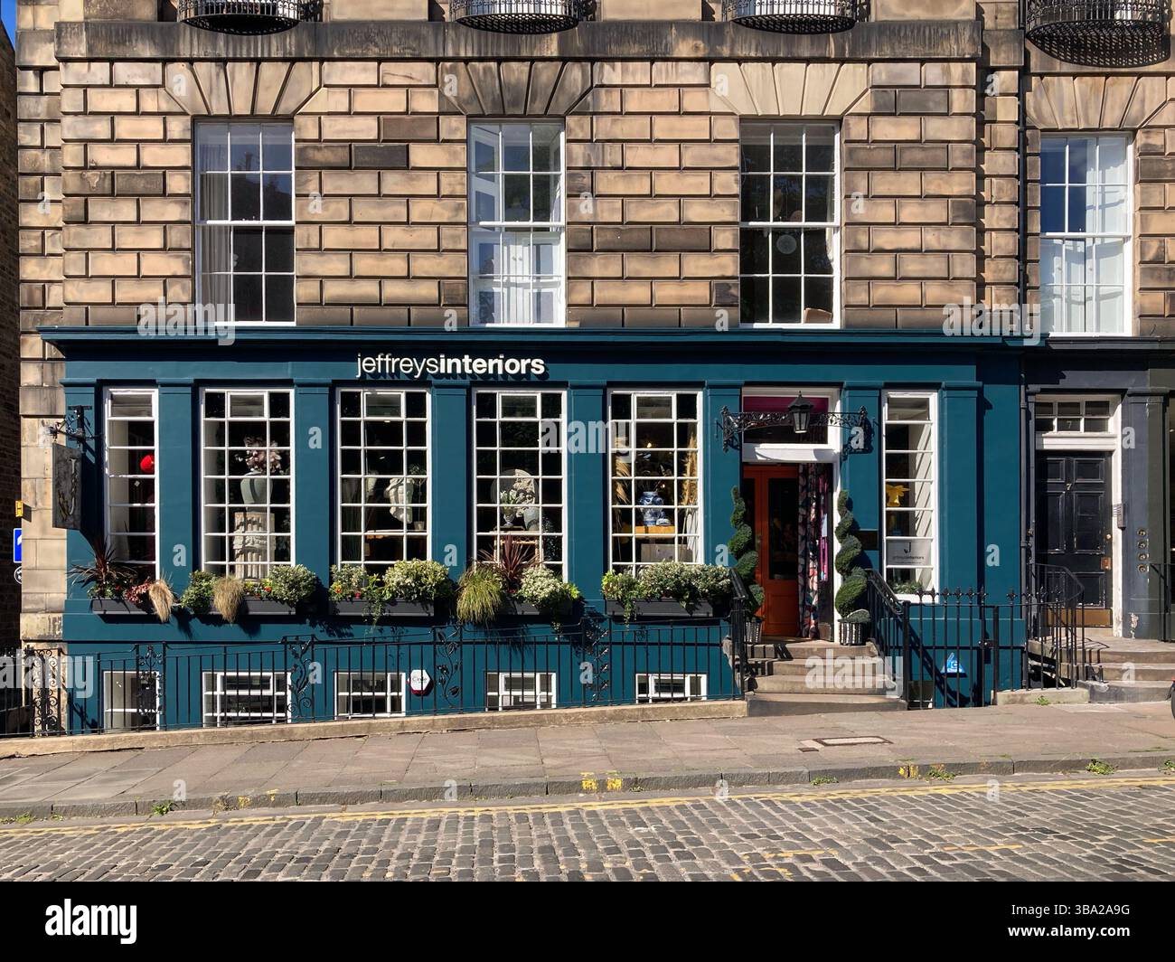 Jeffreys Interiors, interior design and furnishings, North West Circus Place, Stockbridge, Edinburgh Scotland - Smartphone Captured Stock Image
