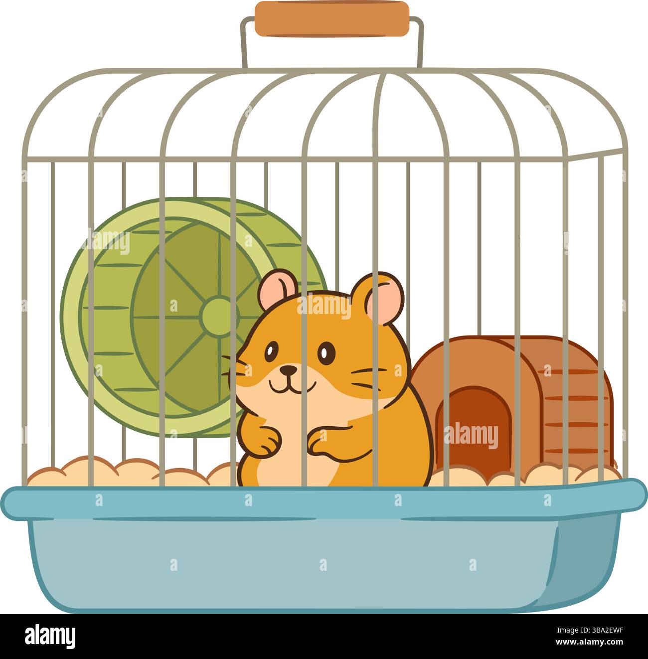 Picture of Clean cage hamster Stock Vector Images - Alamy