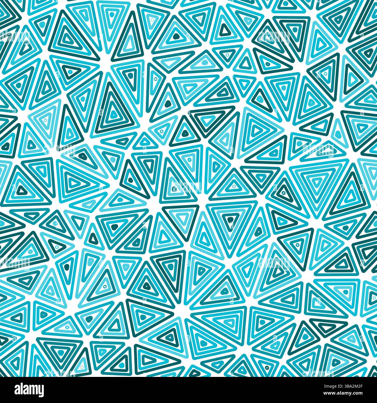 Triangles pattern geometric design. Multiple repeated inner triangles. Medium shape size. Monotone colored style. Seamless pattern. Stock Vector