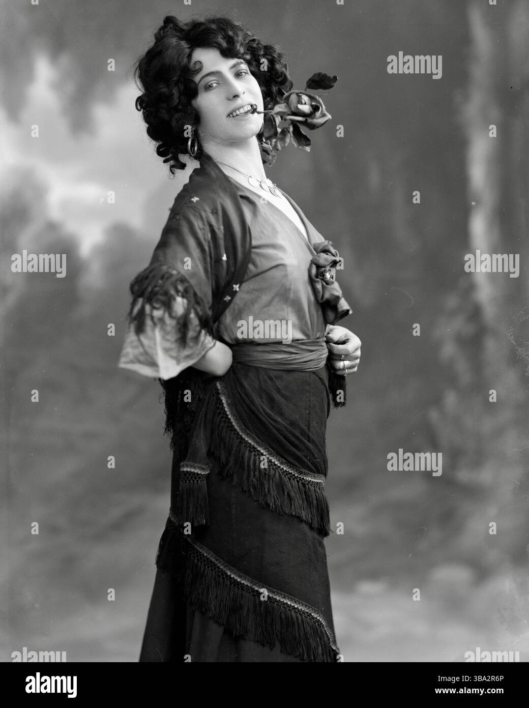 Signe Rydberg-Eklof in the title role in Carmen, Eklof-Troback's theater company - 1910. Stock Photo
