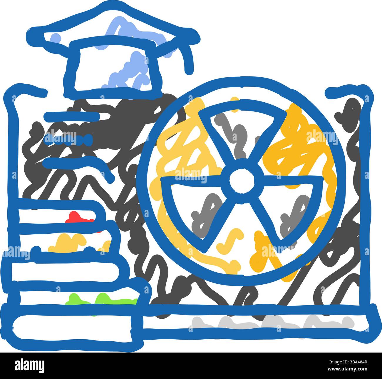 fuel assembly nuclear energy icon doodle illustration Stock Vector ...