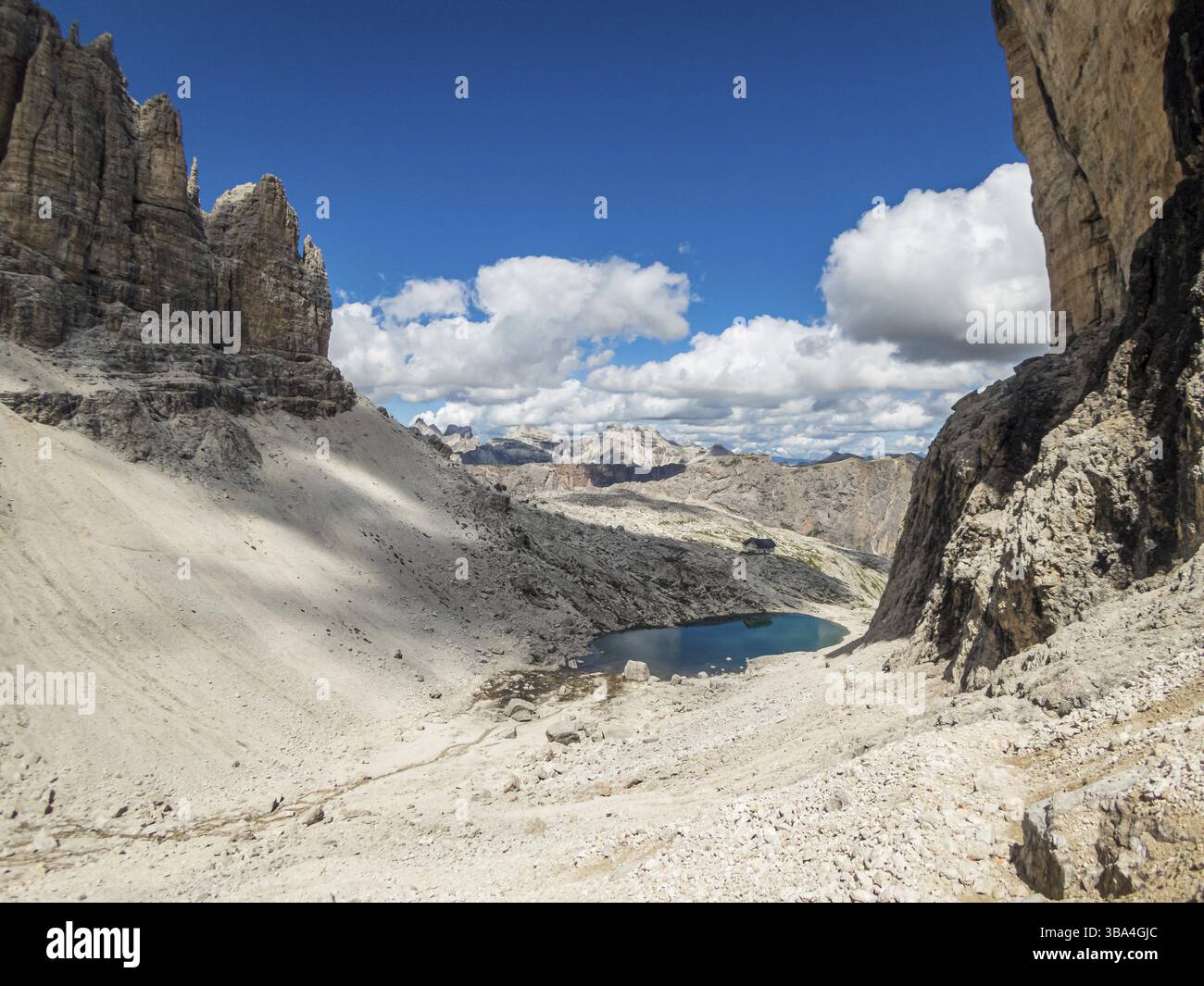 Climbing On The Pisciadu Via Ferrata Of The Sella Group In The 
