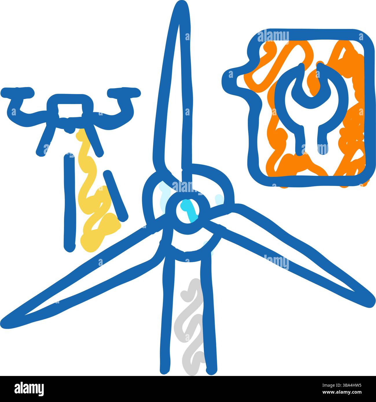turbine inspection icon doodle illustration Stock Vector Image & Art ...