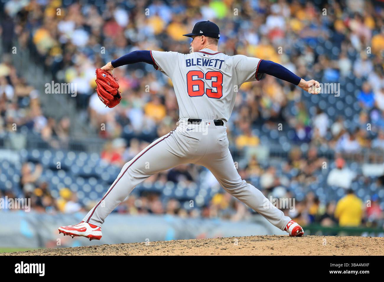 PITTSBURGH, PA - MAY 10: Scott Blewett #63 of the Atlanta Braves ...