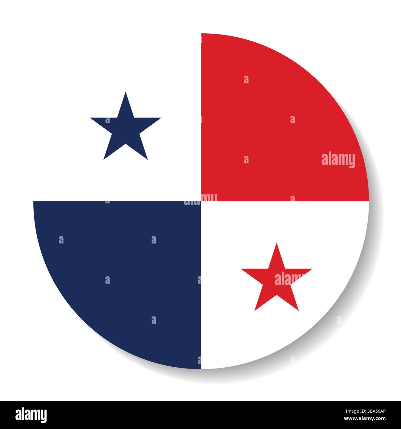 Flag of Panama. Panama circle flag logo icon computer vector ...