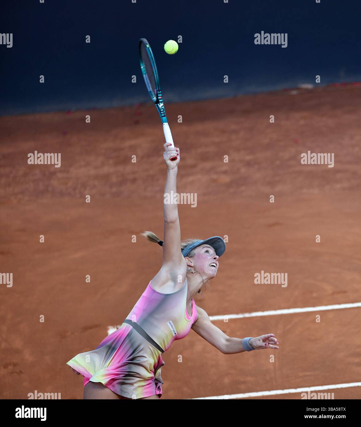 Magda French Rome, Italy. 11th May, 2025. Magdalena Frech serves during the women's ...