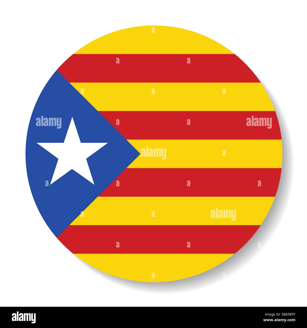 Flag of Catalonia. Catalonia button flag logo icon computer vector ...