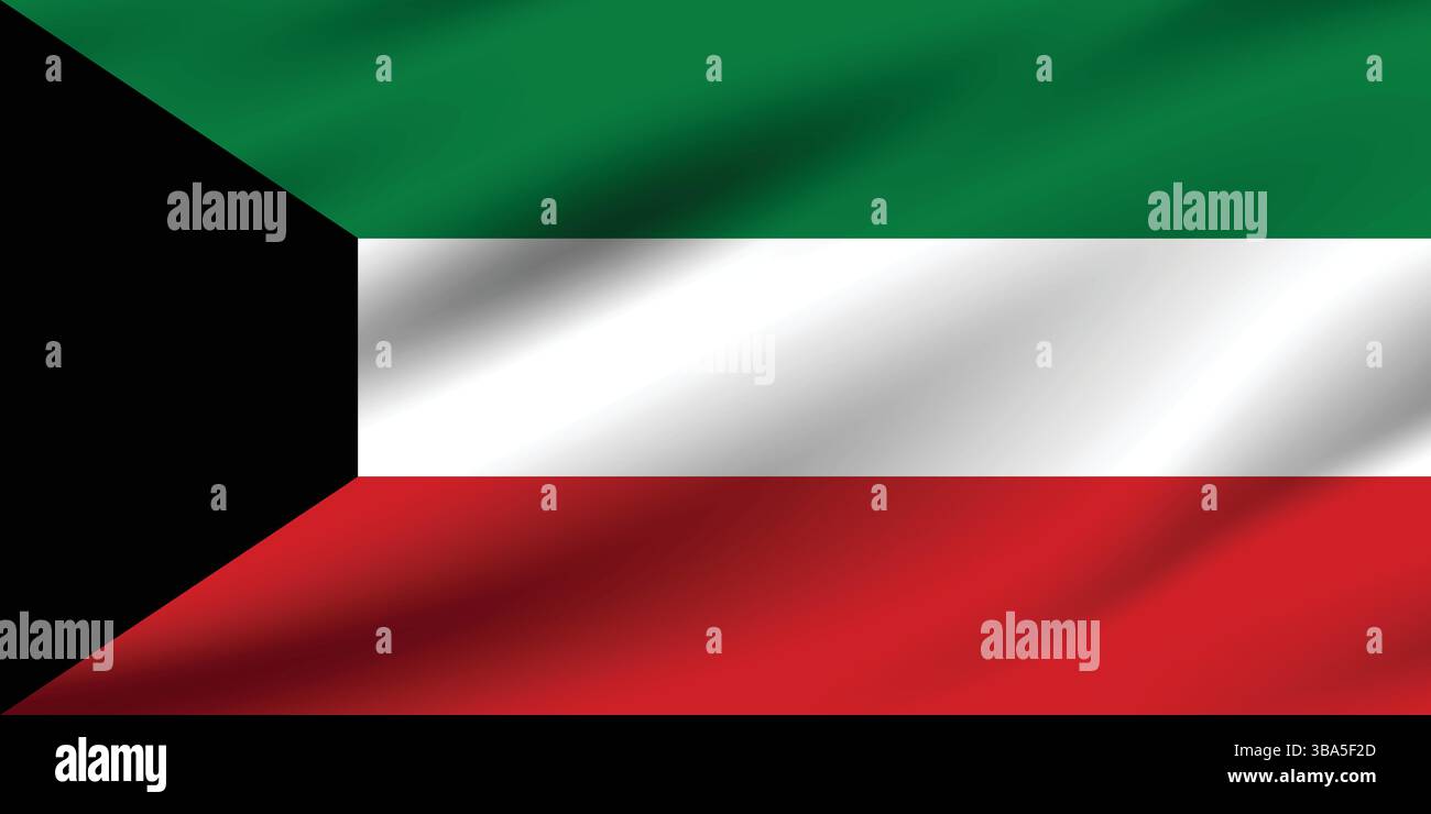 Flag of Kuwait. Kuwait flag official colors and proportion digital ...