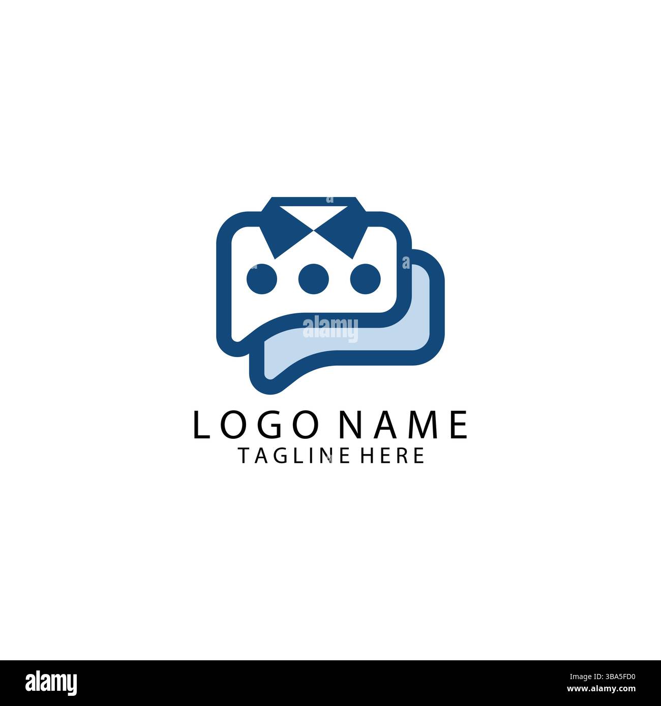 laundry chat logo design vector Stock Vector