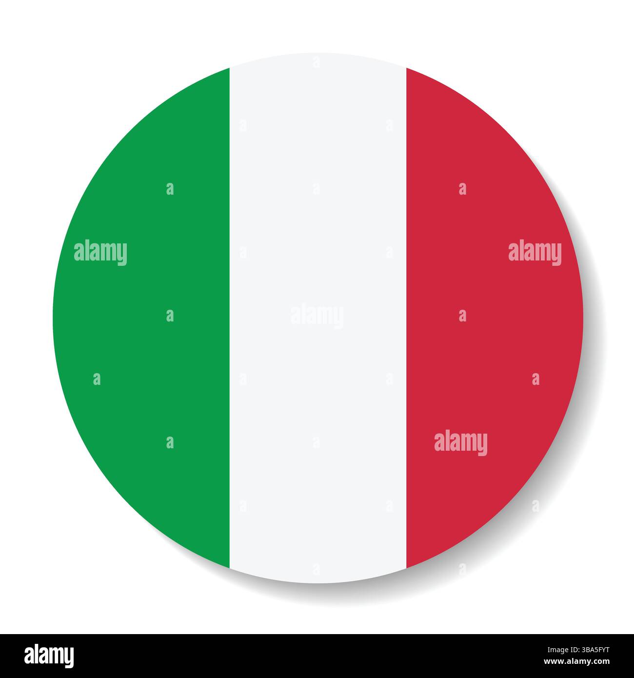 Flag of Italy. Italy button flag logo icon computer vector illustration design. Stock Vector
