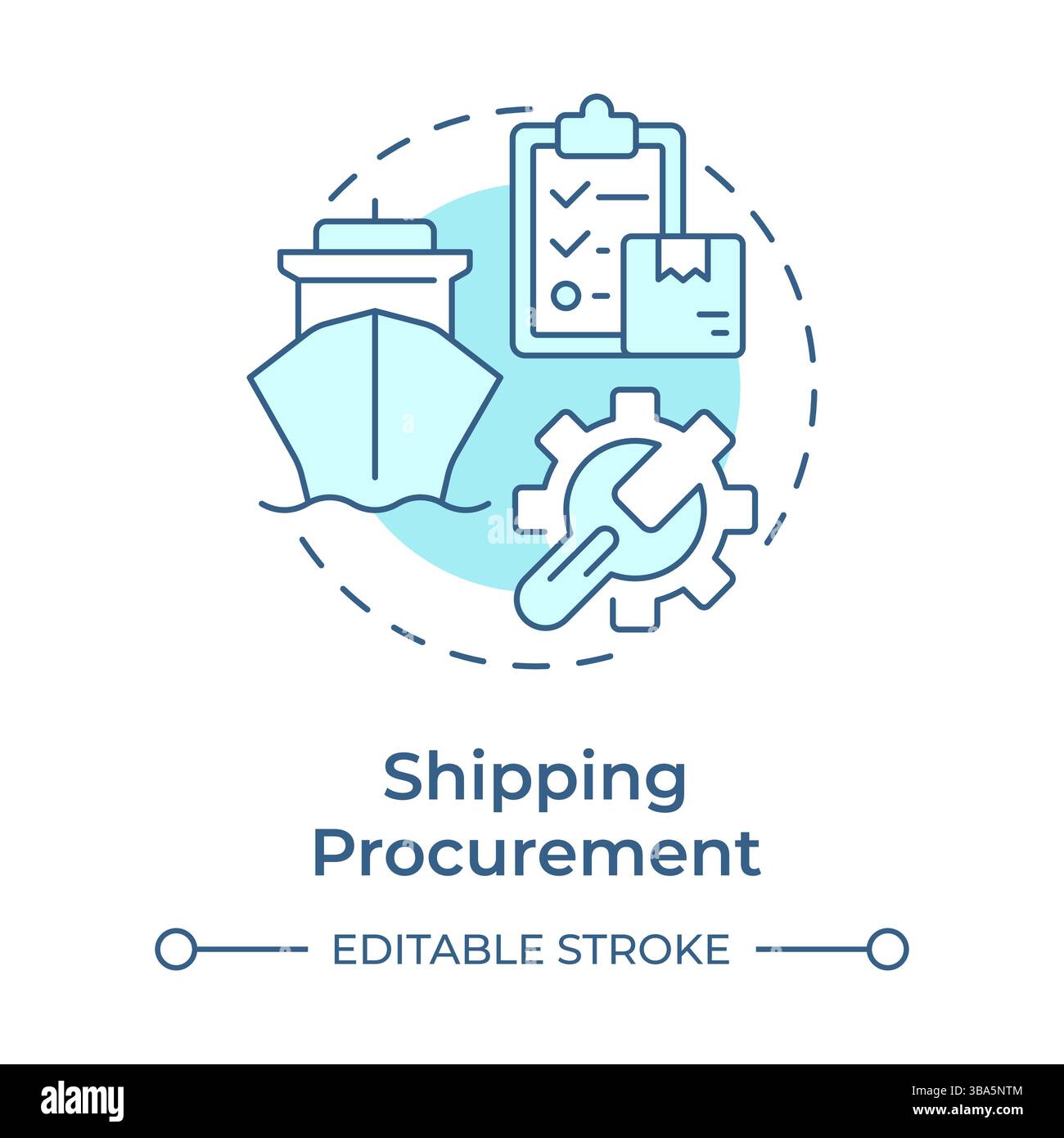 Shipping procurement soft blue concept icon Stock Vector Image & Art ...