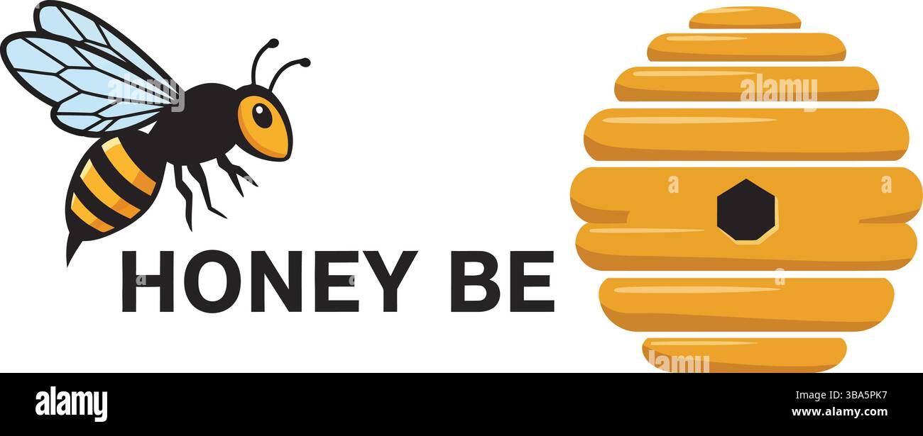 Beehive logo Stock Vector Images - Alamy, image size:1300x615