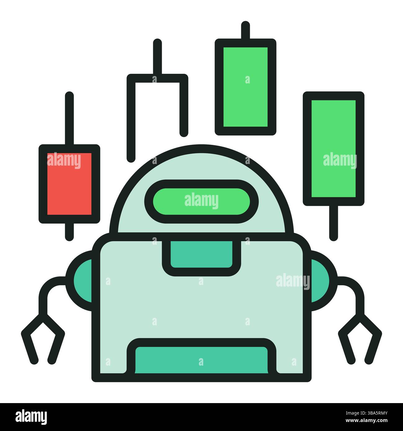 Crypto Trading Bot vector Automation Tools concept colored icon or symbol Stock Vector
