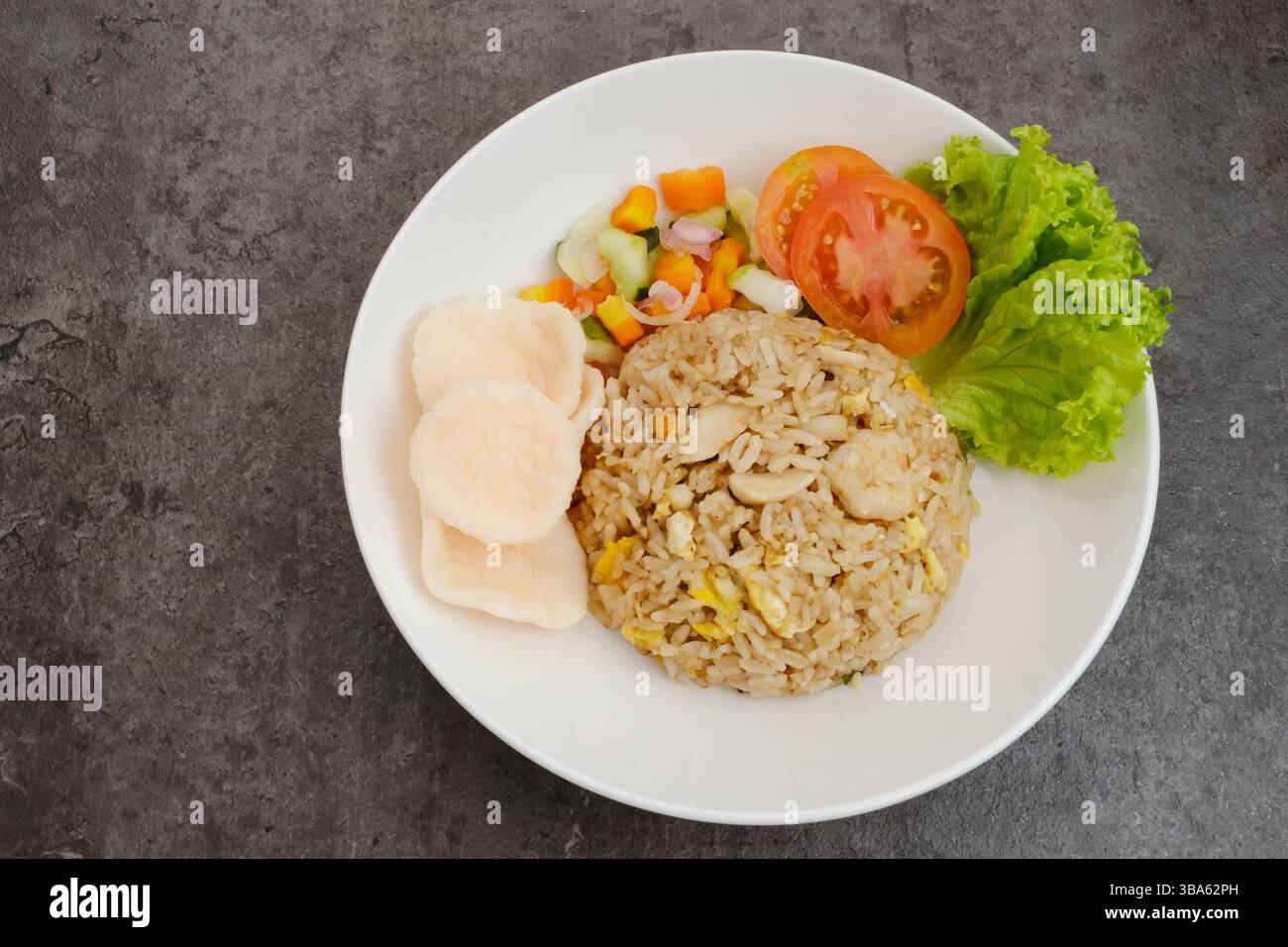 Nasi Goreng Seafood, Fried Rice with seafood, Indonesian food Stock