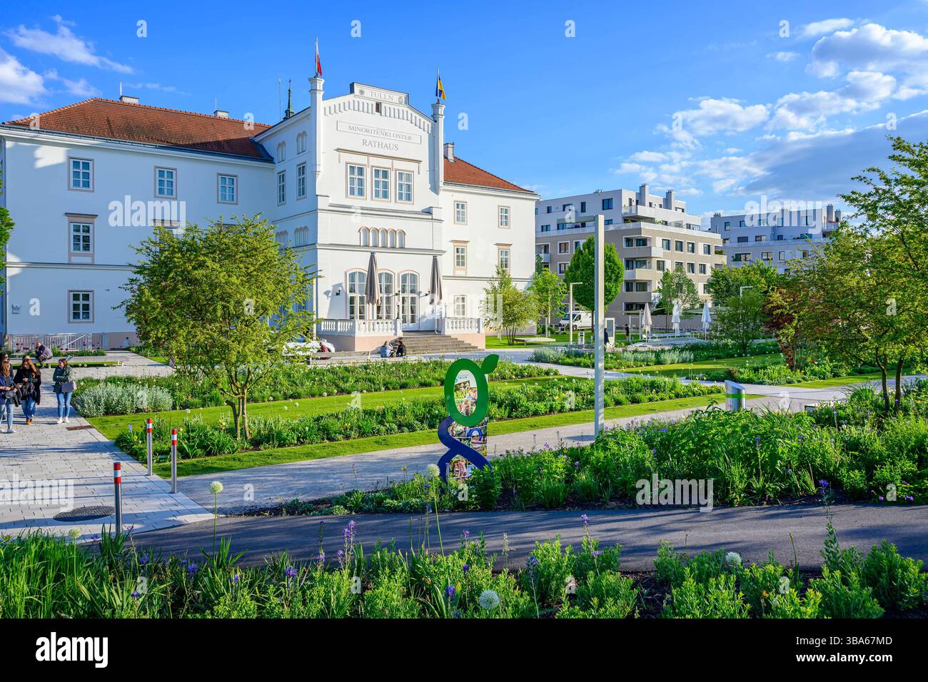 tulln, austria, 09 may 2025, place nibelungenplatz near city hall ...