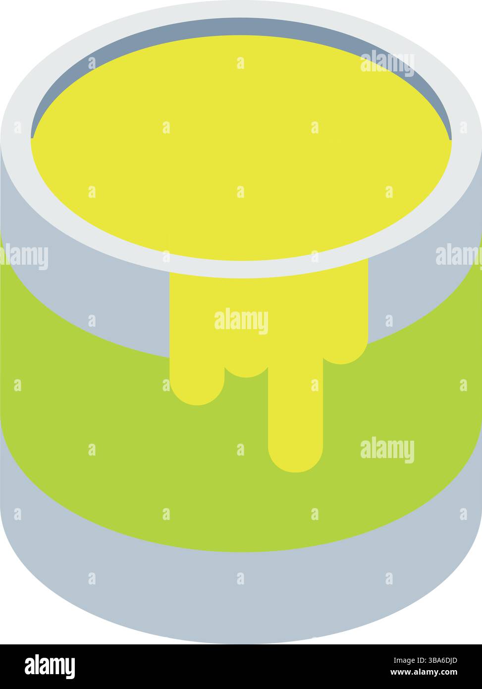 Paint can icon, bucket tin container with color Stock Vector