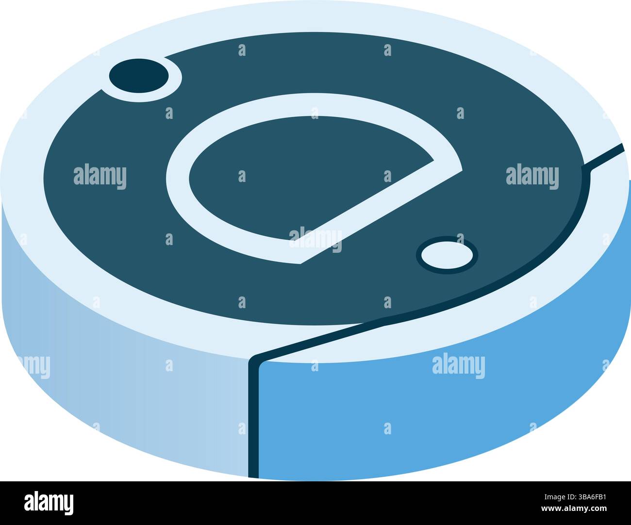 Robot vacuum cleaner 3d vector icon isolated Stock Vector