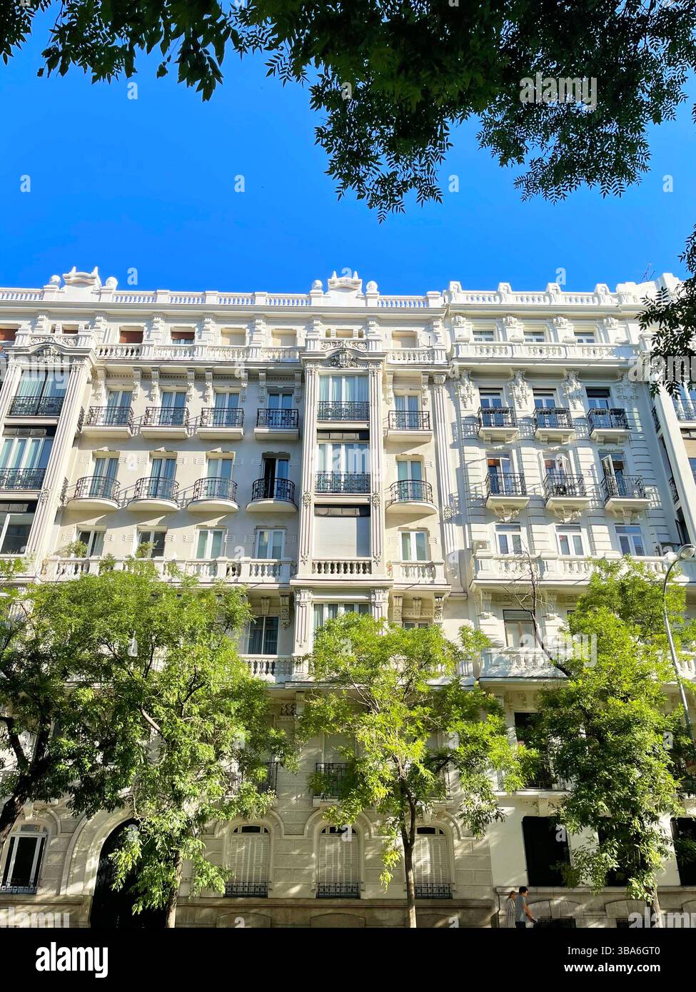 Facade of building. Alcala street, Madrid, Spain. - Smartphone Captured Stock Image