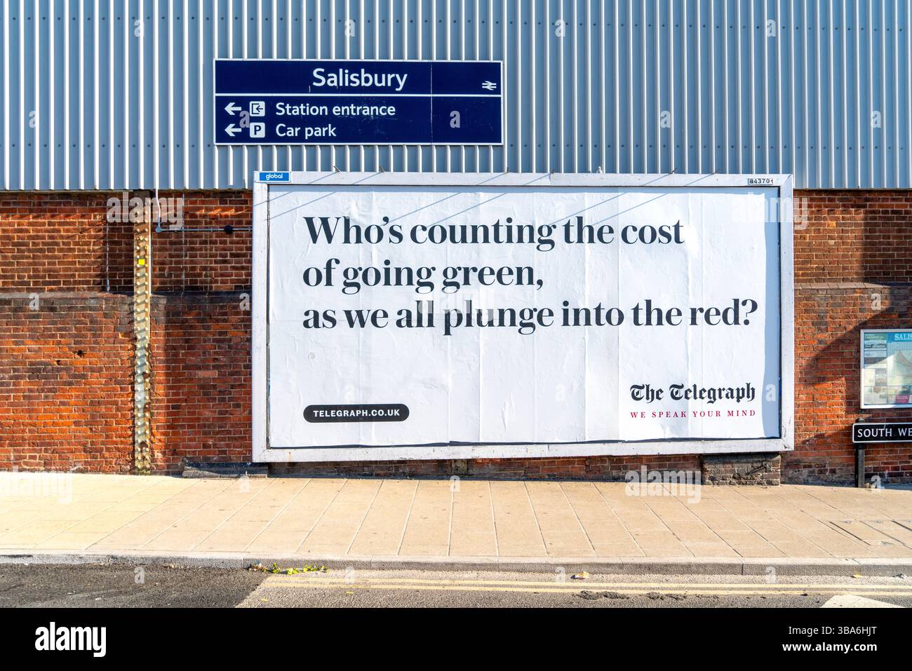 the-telegraph-newspaper-billboard-poster-stock-photo-alamy