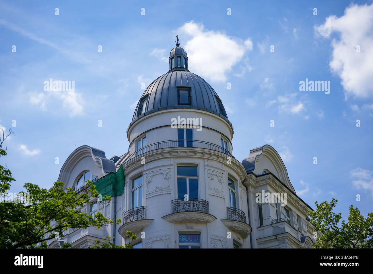 Elegant historic building with a domed roof and ornate facade elements ...