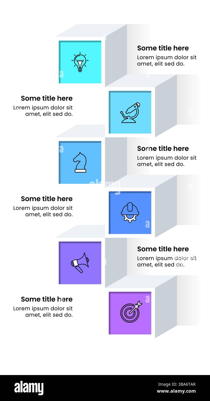 Infographic template with icons and 6 options or steps. Can be used for ...