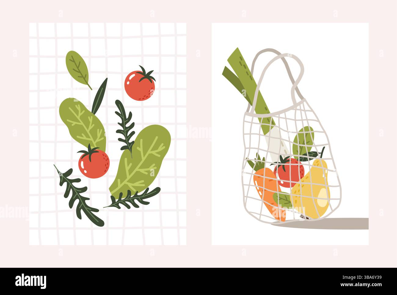 Fruits posters vector, kitchen posters design cartoon, fresh fruits ...