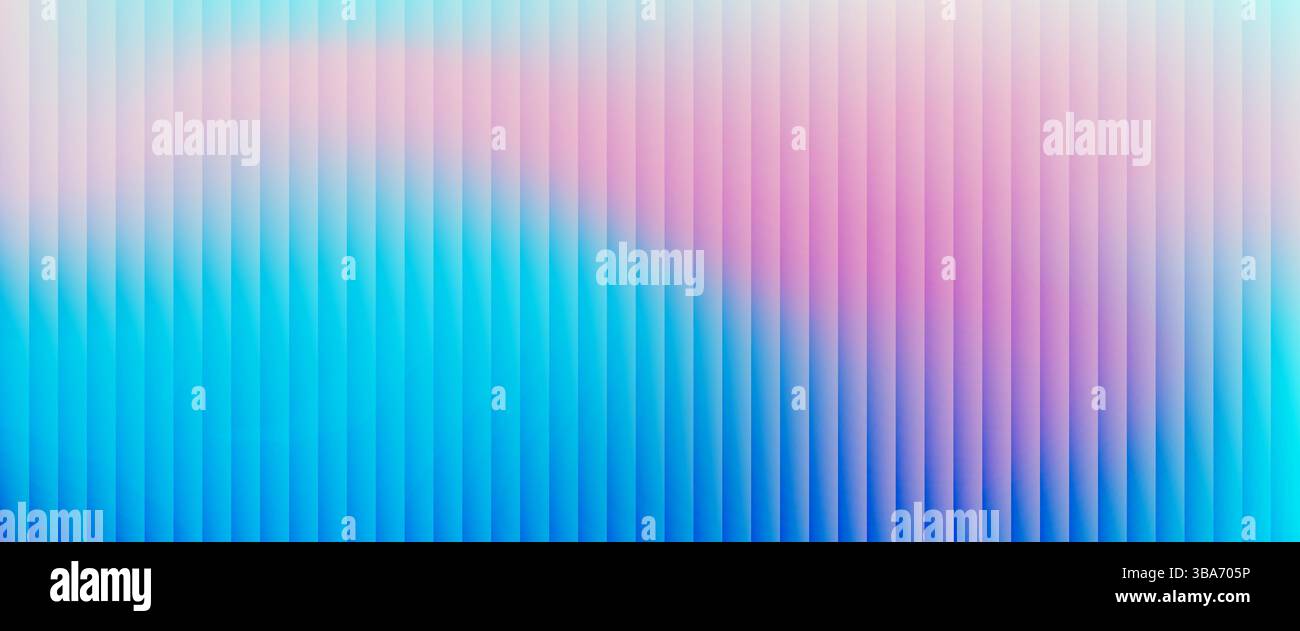 Colorful grainy gradient background with ribbed glass effect Stock Vector