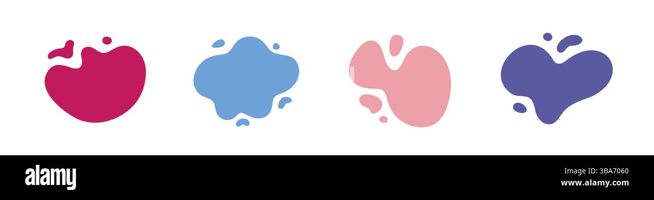 Colorful abstract liquid form design Stock Vector