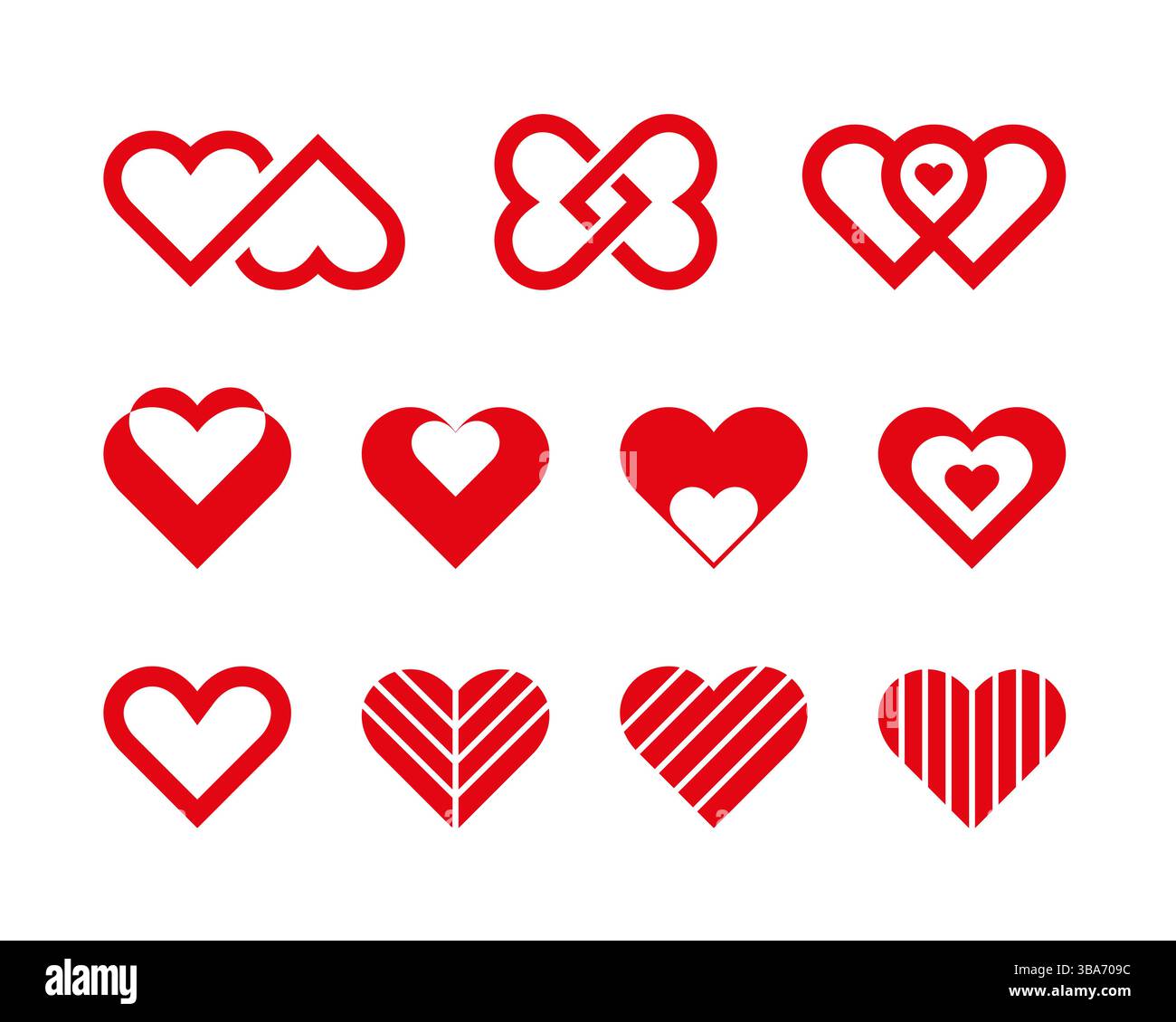 Heart logo collection Stock Vector